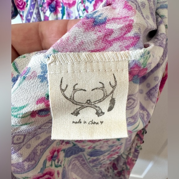 Spell Purple and Pink Floral Midi Dress - Picture 5 of 6